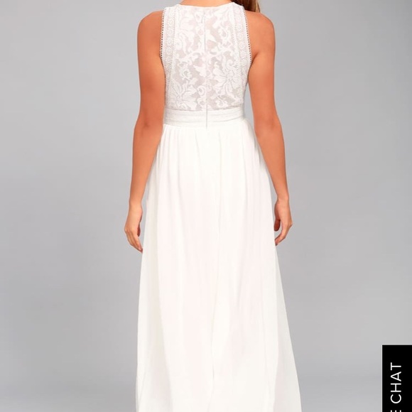 Forever and Always White Lace Maxi Dress - Picture 3 of 5